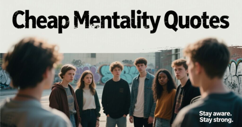 Cheap Mentality Quotes