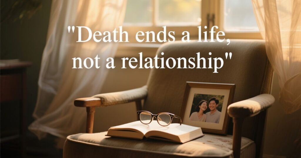 “Death ends a life, not a relationship”15 Similar Quotes