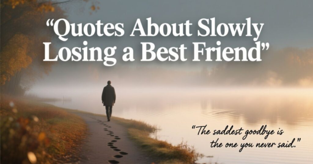 Quotes About Slowly Losing a Best Friend