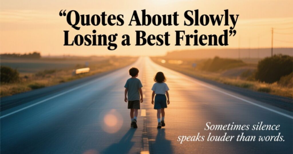Quotes About Slowly Losing a Best Friend