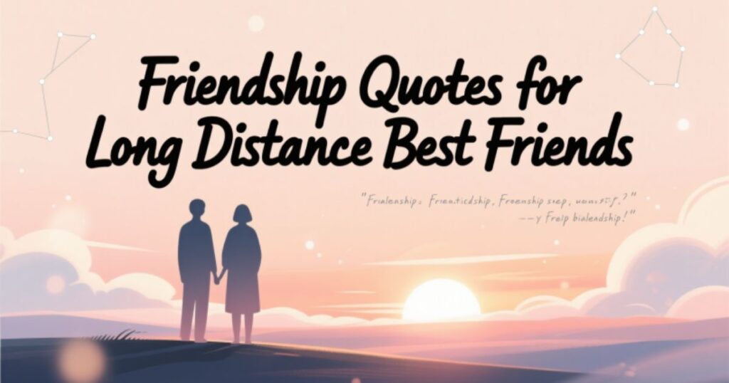 Friendship Quotes for Long Distance Best Friends