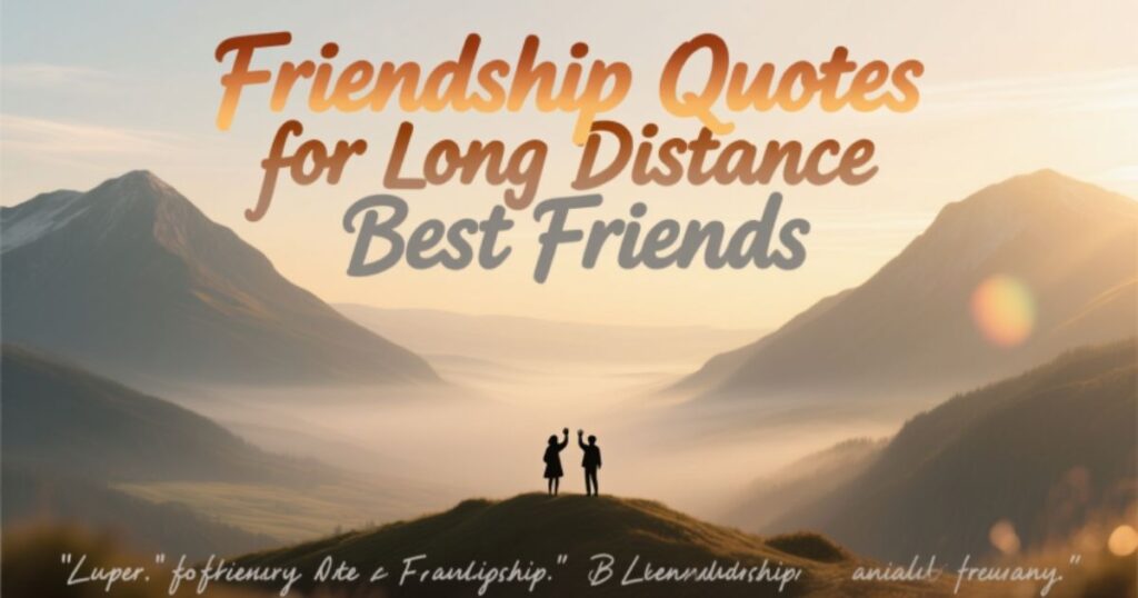 Friendship Quotes for Long Distance Best Friends