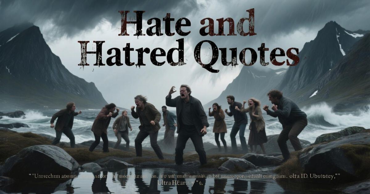 159 Hate and Hatred Quotes about Love, People, Relationship