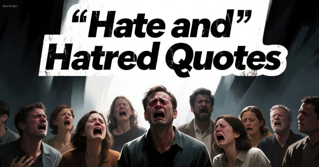 159 Hate and Hatred Quotes about Love, People, Relationship