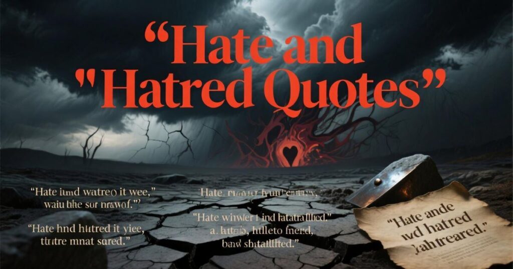 159 Hate and Hatred Quotes about Love, People, Relationship
