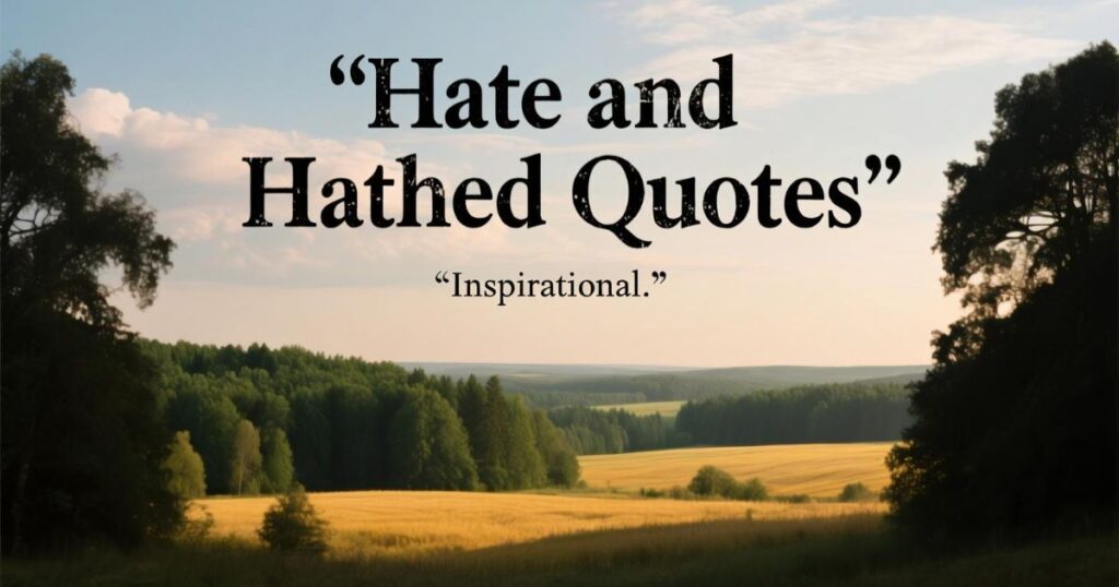 159 Hate and Hatred Quotes about Love, People, Relationship