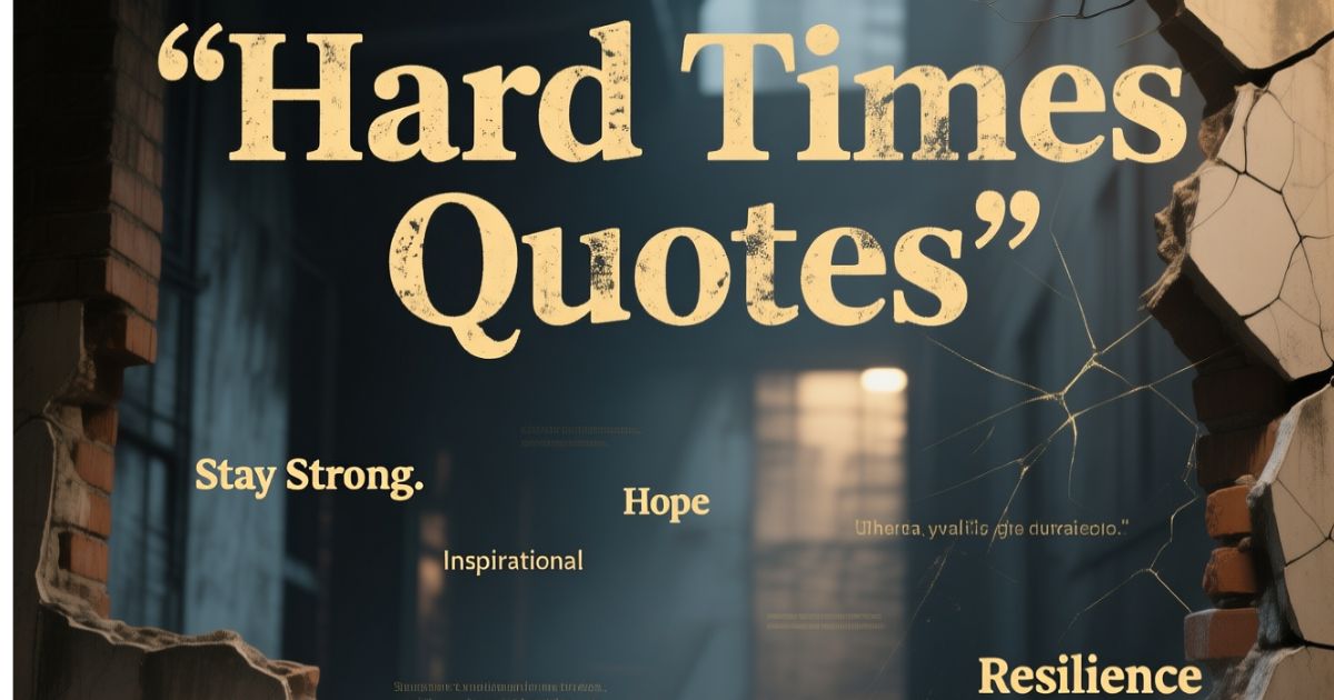 113 Inspirational Hard Times Quotes that Give Strength