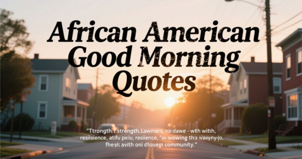 85+ Inspiring African American Good Morning Quotes & Images