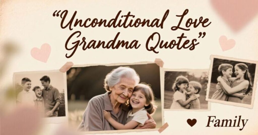 Unconditional Love Grandma Quotes That Warm the Heart