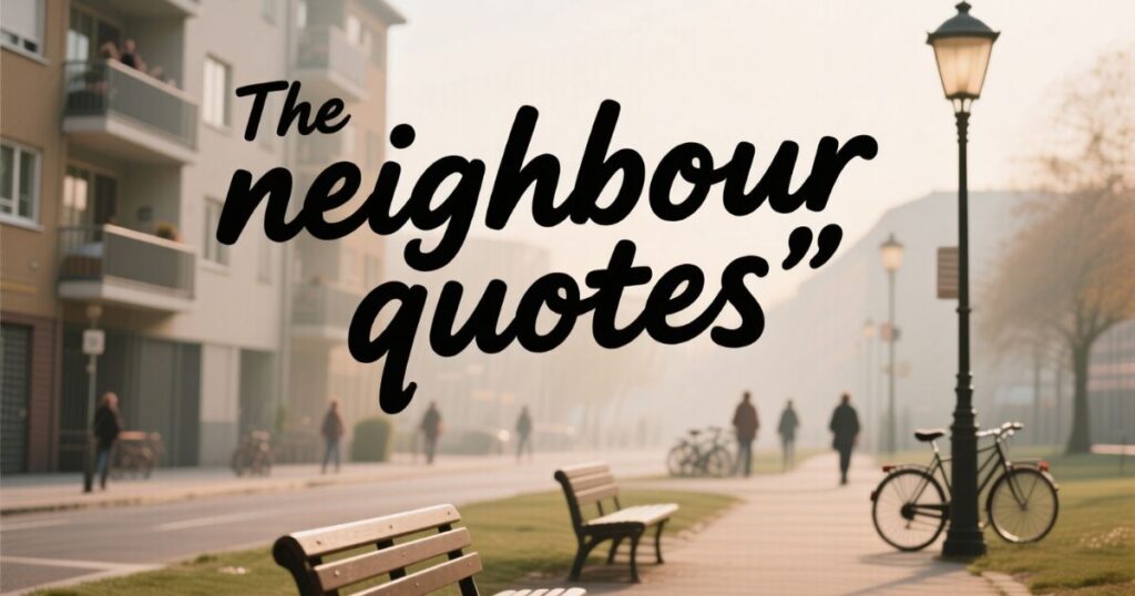 165 Neighbour Quotes The Good, Bad, Nice, Noisy, and Funny