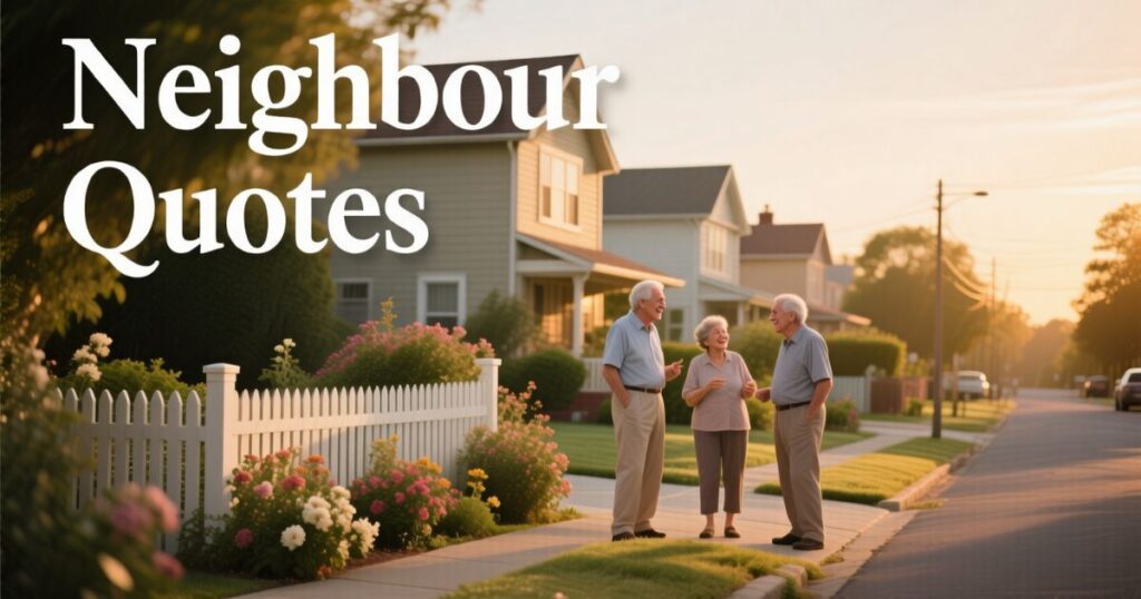165 Neighbour Quotes The Good, Bad, Nice, Noisy, and Funny