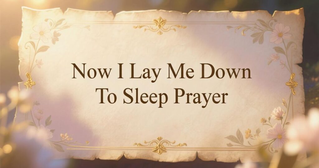 Now I Lay Me Down To Sleep Prayer