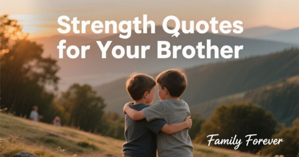 Strength Quotes for Your Brother to Lift Him Up