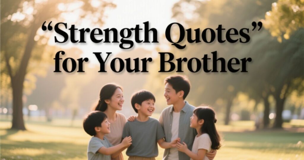 Strength Quotes for Your Brother to Lift Him Up