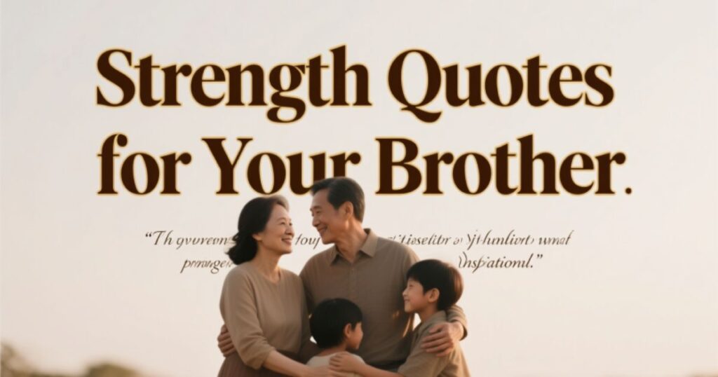 Strength Quotes for Your Brother to Lift Him Up