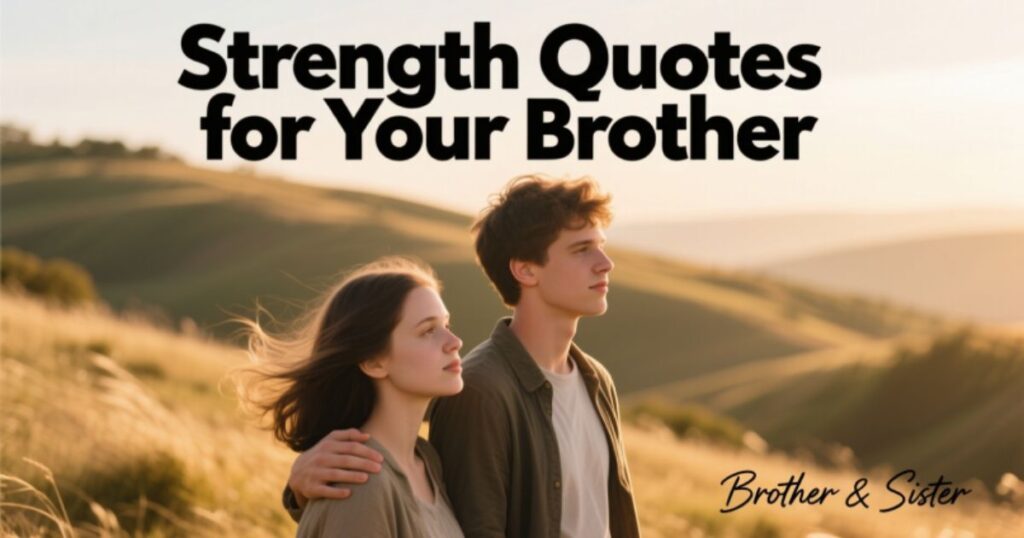 Strength Quotes for Your Brother to Lift Him Up