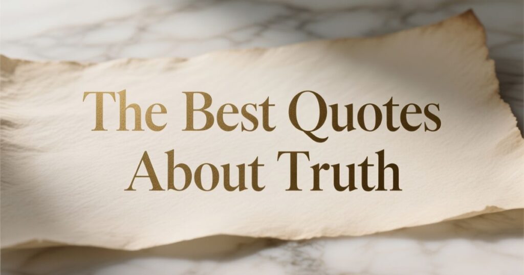 The Best Quotes About Truth, Honesty, and Life