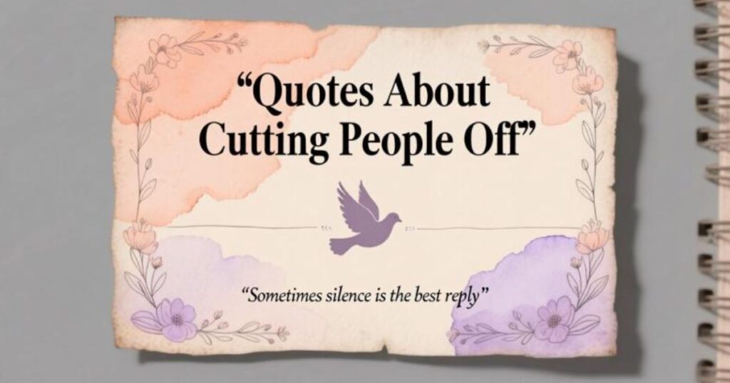 35 Quotes About Cutting People Off That’ll Help You Find Your Peace