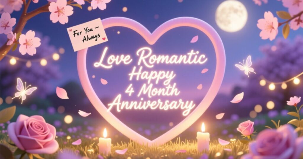 100 Love Romantic Happy 4 Month Anniversary Wishes