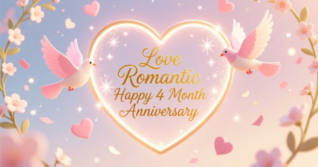 100 Love Romantic Happy 4 Month Anniversary Wishes