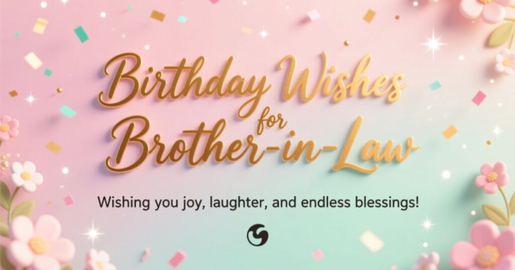 30+ Birthday Wishes for Brother in Law to Make Him Feel Loved